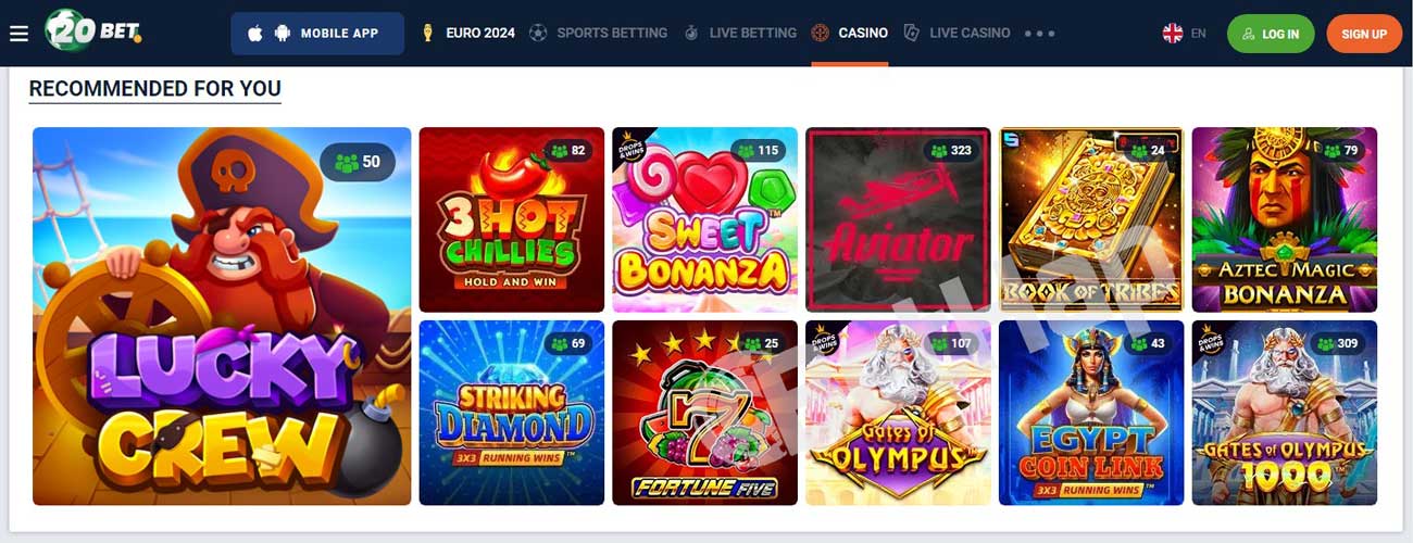 20bet Screenshot